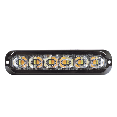 Luz Auxiliar de 12 LED, Ambar/Blanco, Lente Transparente