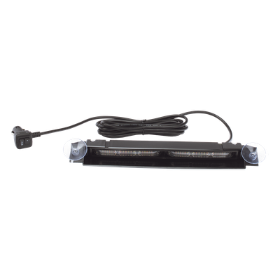 Luz de Visera, 12-24 Vcc con enchufe vehicular, doble cabezal, dual color, ámbar/blanco