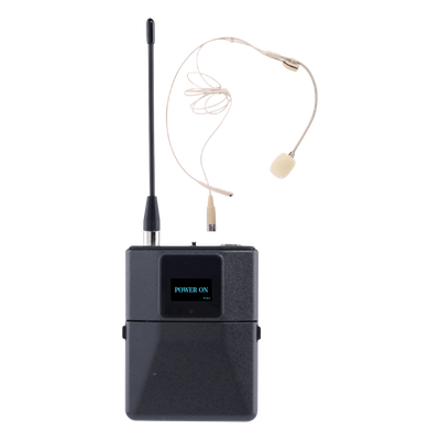Headset Microfono Digital Inalámbrico EP-59S / Banda U 540-690 MHz / Tecnología Digital pi/4-DQPSK / Transmisión Estable Antinterferencias / Autonomía 10 Horas / Display OLED / Potencia Ajustable hasta 10 dBm