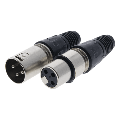 Kit Conector XLR Hembra + XLR Macho | Ideal para Conexiones de Micrófonos, Mezcladoras | Equipo de Audio Profesional