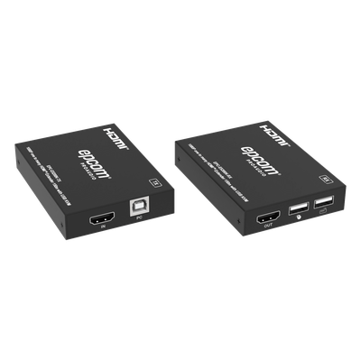 Extensor HDMI con KVM | Sobre IP | Transmisión hasta 150m | Cat5e/6 | HDCP 1.4 | 1080p | Control IR | Compatible con Switch 1G
