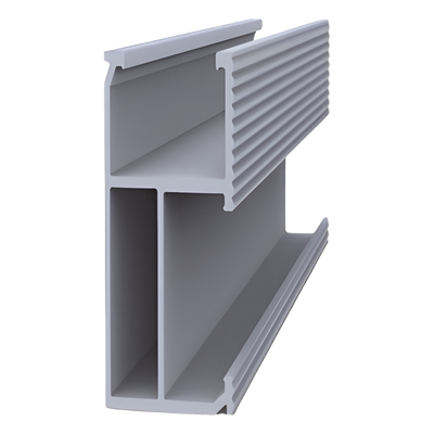 Riel 8 para montaje de módulos fotovoltaicos de aluminio anodizado de 4050mm.