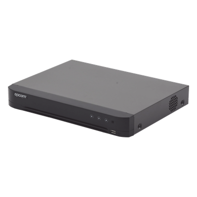 DVR 4 Canales TurboHD + 2 Canales IP / 5 Megapixel Lite- 3K Lite / Acusense (Evista falsas alarmas) / Audio por Coaxitron /  Bahía de Disco Duro /  Salida de Video en Full HD