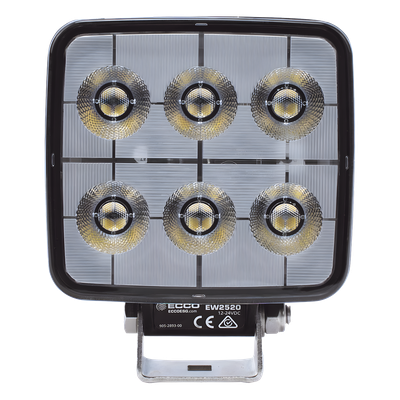 Luz de trabajo de 6 LED, 12-24 Vcc, 2800 lumenes