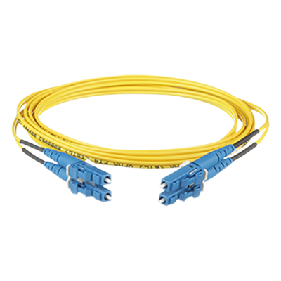 Jumper de Fibra Optica Monomodo 9/125 OS2, LC-LC Duplex, OFNR (Riser), Color Amarillo, 3 Metros (9.84 Pies)