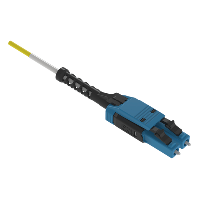 Jumper de Fibra Óptica Monomodo 9/125 OS2, LC-LC Uniboot Duplex, OFNP (Plenum), Color Amarillo, 2 Metros