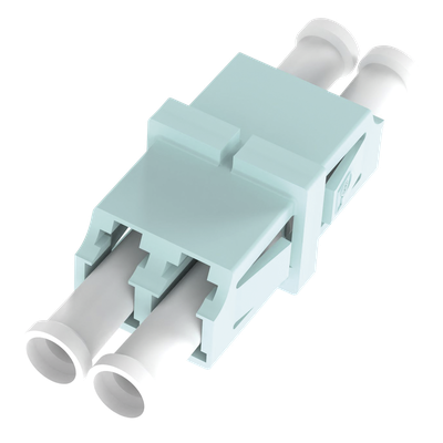 Módulo Acoplador LC Duplex, Para Fibra Multimodo, Color Aqua