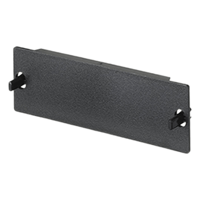 Placa Ciega FAP, Para Reservar Espacio de Uso Futuro en Paneles de Fibra Óptica, Color Negro