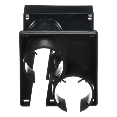 Tapa con 2 Salida a Tubo Corrugado de 1.5in (38mm), Para uso con Canaletas 4X4 FiberRunner™, Color Negro