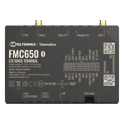 Profesional Rastreador Vehicular (GPS) 4G LTE Cat 1 Con Lectura Can / Bluetooth y Múltiples Entradas y Salidas Digitales