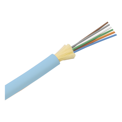 Cable de Fibra Óptica de 24 Hilos, Multimodo OM4 50/125 Optimizada, Interior, Tight Buffer 900um, No Conductiva (Dieléctrica), LSZH, Precio Por Metro