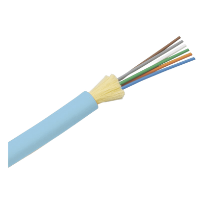 Cable de Fibra Óptica de 6 Hilos, Multimodo OM4 50/125 Optimizada, Interior, Tight Buffer 900um, No Conductiva (Dieléctrica), OFNP (Plenum), Precio Por Metro