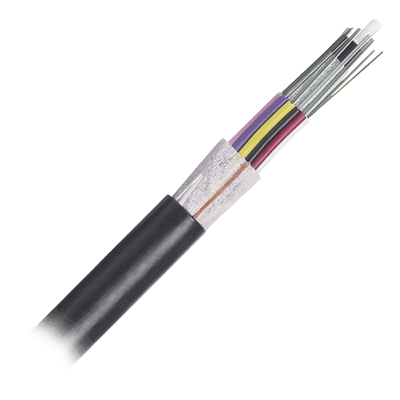 Cable de Fibra Óptica 24 Hilos, OSP (Planta Externa), No Armada (Dieléctrica), MDPE (Polietileno de Media Densidad), Multimodo OM4 50/125 Optimizada, Precio Por Metro