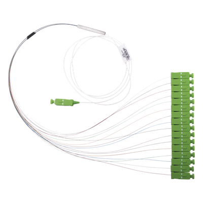 Divisor Óptico (Splitter) Tipo PLC, de 1×16, Con Conector de Entrada SC/APC y Conectores de Salida SC/APC
