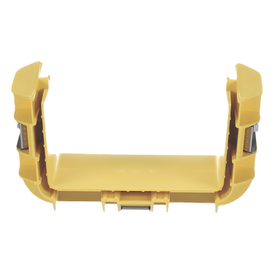 Union Recta «Cople», Para Canaleta FiberRunner™ 6X4, Color Amarillo