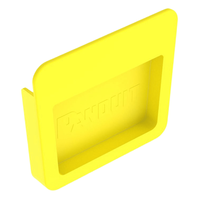 Tapa Final Para Canaletas FiberRunner™ 4×4, de Instalación a Presión, Color Amarillo