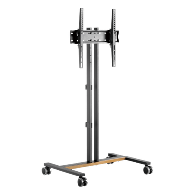 Soporte Móvil para Pantalla | Compatibilidad VESA 200×200 hasta  600×400 / Ruedas con Frenos / Ajuste de Altura y Ángulo / Soporte para TV de hasta 55 Pulgadas / Capacidad de Peso 35 kg