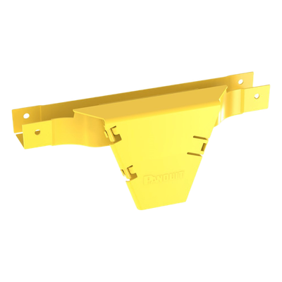 Accesorio en T con Conexión Horizontal y Bajada Vertical a 90º, Para Canaletas FiberRunner™ 2×2, Color Amarillo