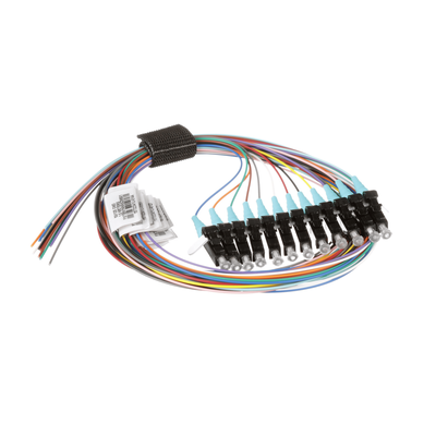 Kit de 12 Pigtails con Conector LC, Multimodo 50/125 OM3, 900um, de 1 Metro (3.28 Pies)