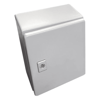 Gabinete de Acero / Nema 4 -IP 66 de 20 x 25 x 15 cm / Platina y certificado UL.