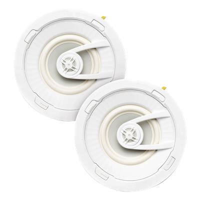 PAR de altavoces de 7 » | montaje de Techo | Diseño TruGrip | Instalacion Sin Herramientas | Woofer de Polipropileno Blanco con Quick Connect