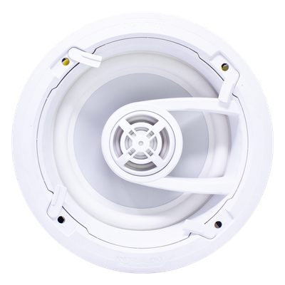 Ghost series, altavoz de 3 vías de plafón 9in, diseño trugrip  sin herramientas, woofer de polipropileno blanco, 150w 8ohms