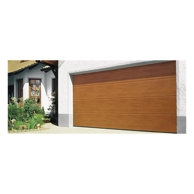 Puerta de Garage D/ Alta calidad / 8×9 pies / AISLADA / Estilo Americana / Imitacion Madera / Golden Oak / Linea Central .