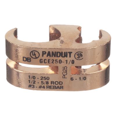 Conector de Conexión Tierra tipo «E» para Conductor de Cobre 6 AWG SOL – 1/0 AWG STR (16–50 mm2).