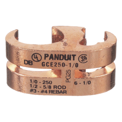 Conector de Conexión a Tierra tipo «E» para Conductor 1/0 AWG STR – 250 KCMIL MAIN y 6 AWG SOL – 1/0 AWG STR TAP