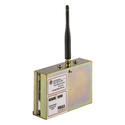 Comunicador GSM/GPRS para paneles PIMA. Permite envío de SMS, Llamadas o Datos. Compatible con la central SENTRY de PIMA