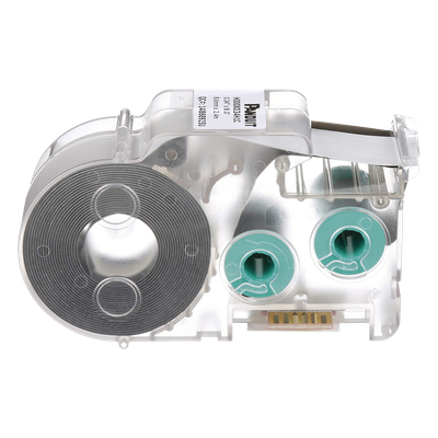 Casete de Etiquetas de Poliolefina de Cinta Continua, Tubo Termocontráctil, 8.6 mm de Ancho, 2.4 Metros (7.87 Pies) de Largo, Para Cables de 1.5 a 4.8 mm (18-12 AWG) de Diámetro, Color Blanco
