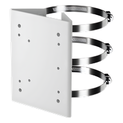 Adaptador para montaje en poste de cámaras PTZ Serie 35 Honeywell, acero, acabado blanco hueso, interior y exterior