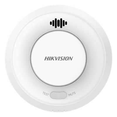 Detector de Humo Interlink con Funcion Hub / Doble Tecnología de Sensor de Luz / Alarma Auditiva 85dB / Batería de Litio 10 Años / Autoverificación / Compatible con Hik-Connect / Interconectable 30 Dispositivos