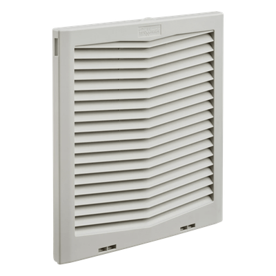 Rejilla de Escape para Ventilador con Filtro HG / Protección IP54 / Compatible con Ventiladores HF13 de 13 in (325 mm) / De Plástico / Color Gris Claro