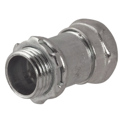 Conector Recto Compresión de Acero Galvanizado para Pared Delgada de 3/4″ .