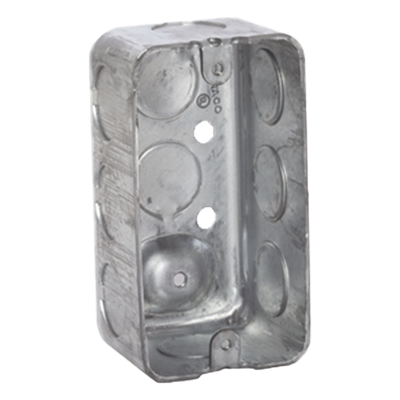 Caja (Chalupa) 4×2″/ Profundidad 1-7/8″/ 10 Entradas de 1/2″/ Troquelada.