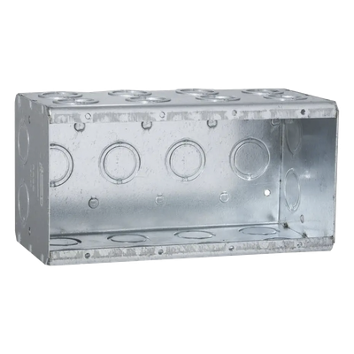 Caja Multigang de 4 Gangs/ Profundidad de 3-1/2 Pulgadas (8.89 cm)/ 24 Entradas de 1/2 – 3/4 Pulgadas (1.27 – 1.91 cm)