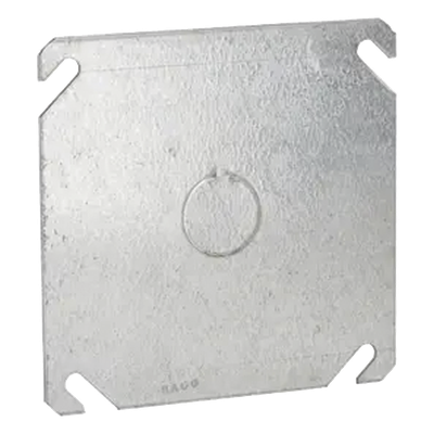 Tapa Cuadrada con Entrada de 1/2 para caja de 4″.