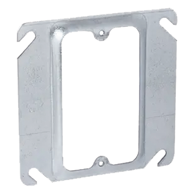 Sobretapa Cuadrada de 4″ de Acero Galvanizado con realce de 1/4″.