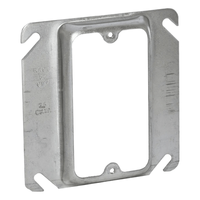 Sobretapa Cuadrada Galvanizada de 4″, realce de 1/2″.