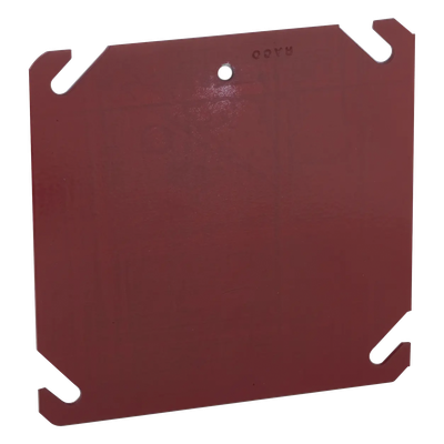 Tapa Cuadrada Para Caja Galvanizada de 4″ / Color Rojo.