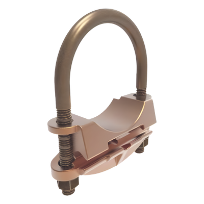 Conector Mecánico para Cable Calibre 4 a 3/0 AWG / Paralelo o 90° Grados a Tubo de 2″ o Varilla de 2″ – 2 3/8″.