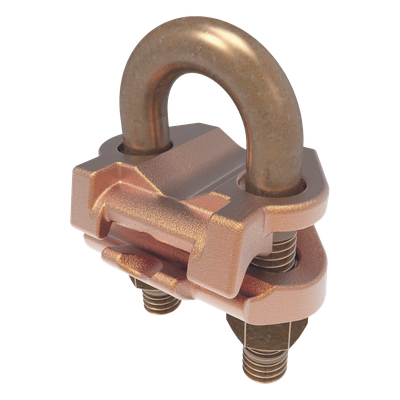 Conector Mecánico para Cable Calibre 4 a 2/0 AWG / Paralelo o 90° a Tubo de 3/8″ o Varilla de 5/8″ – 3/4″.
