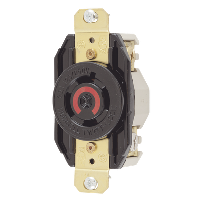 Receptáculo con Bloqueo de Media Vuelta Industrial 20 A 125/250 V CA / 3 Polos 4 Hilos / Nema L14-20R.