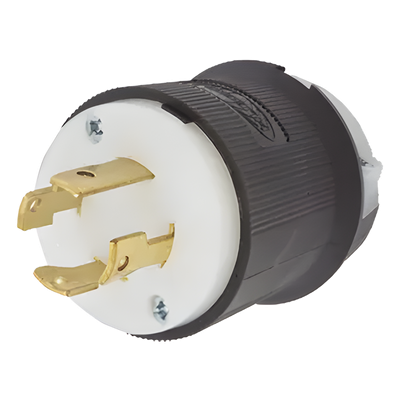 Clavija con Bloqueo de Media Vuelta Industrial 30 A 250 V CA / 3 Polos 4 Hilos / Nema L15-30P.