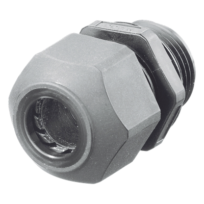 Conector de Cable, Estilo Europeo, para Conductores de 0.17″ a 0.45″, para Conduit 1/2″, Color Gris.