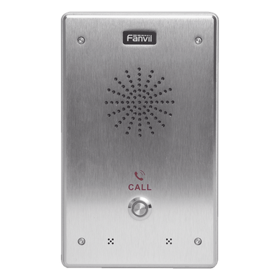 Intercomunicador IP, 2 líneas SIP, 2 relevadores con botón para llamada, anti-vandálico, IP65 e IK10, PoE