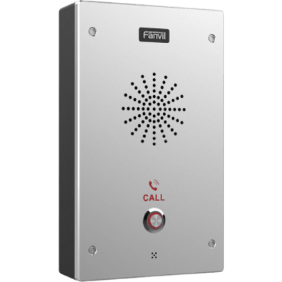 Intercomunicador IP, 2 líneas SIP, 2 relevadores con botón para llamada, anti-vandálico, IP65 e IK10, PoE