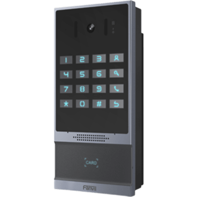 Videoportero SIP para Control de Acceso, Teclado numérico iluminado, 2 relevadores, anti-vandálico, IP66 y IK07, PoE