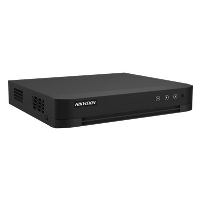 DVR 4 Canales TURBOHD + 4 Canales IP / 8 Megapixel (4K) / Audio Bidireccional / ACUSENSE / 1 Bahía de Disco Duro / Salida de Video en Full HD / H.265+
